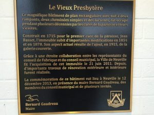 Historique du presbytère Neuville, Québec Historique du presbytère Neuville, Québec