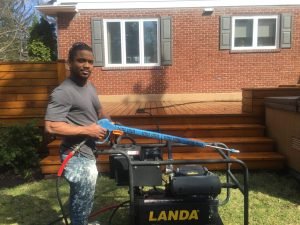 Lavage à pression sur Pergola