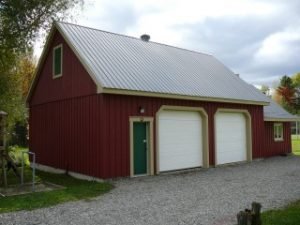 teinture garage de maison en bois