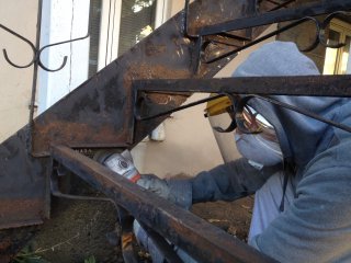 decapage sablage escalier forge