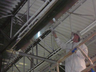 peinture pistolet plafond commercial