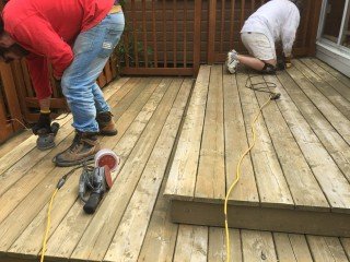 preparation surface patio