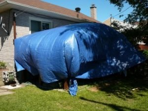 protection patio avec toile protectrice