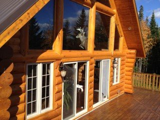 teinture maison en bois rond